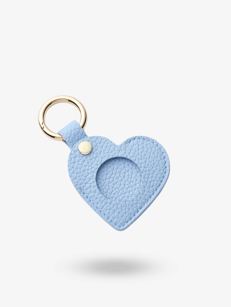 Heart AirTag Case-AirTag Case-Lychee Pattern Leather Mini Zip Pouch-Custype