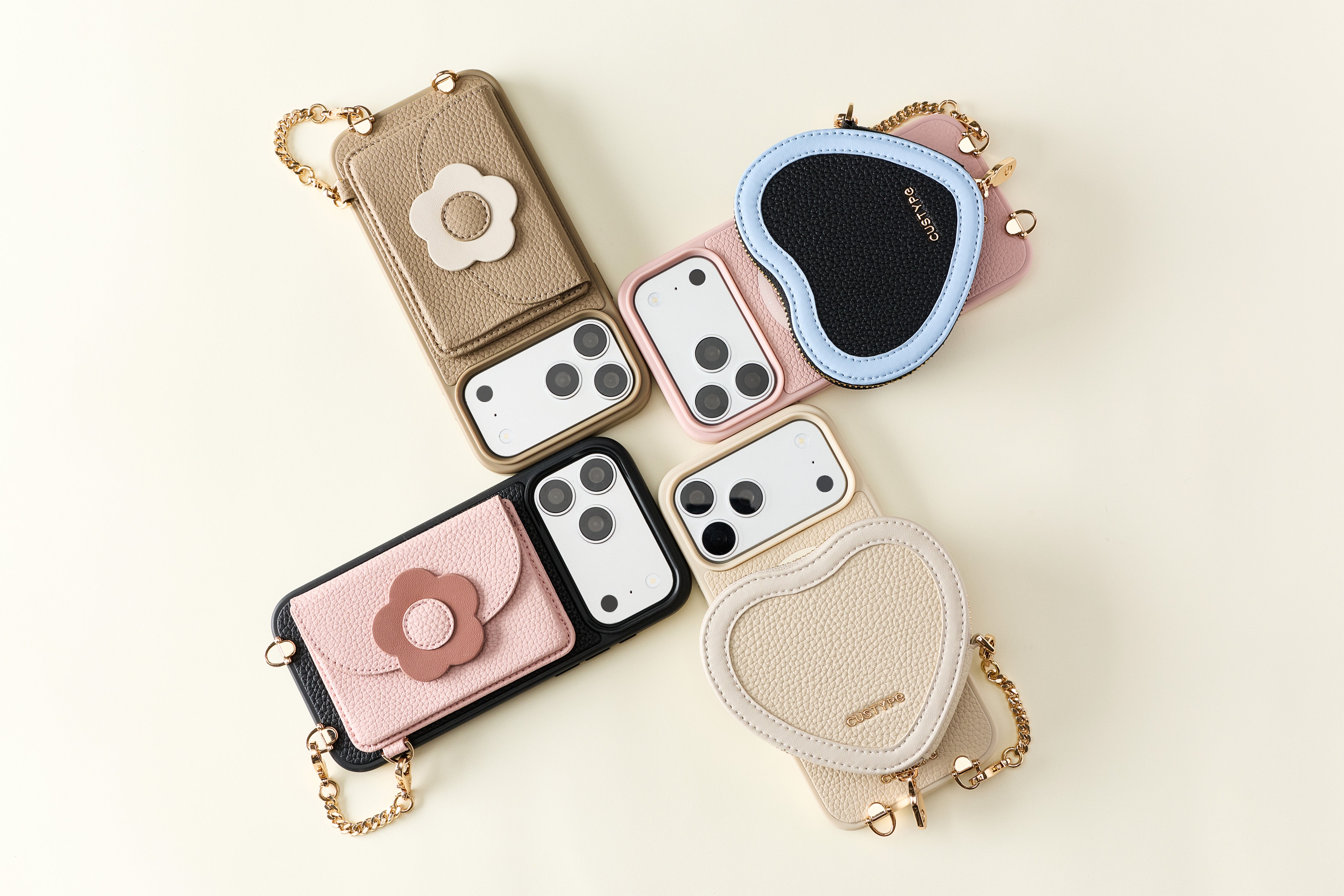 Custype Crossbody Phone Case for iPhone & Samsung with wallet & strap