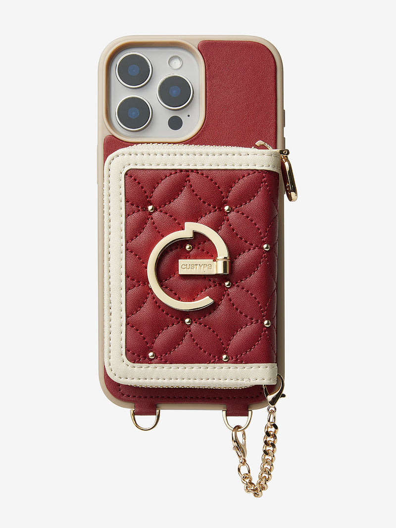 Embroidery Craft Set- Detachable Wireless Charging Crossbody Wallet Phone Case Round Pouch Set-Mobile Phone Cases-DETACHABLE WALLET & ROUND POUCH-Custype