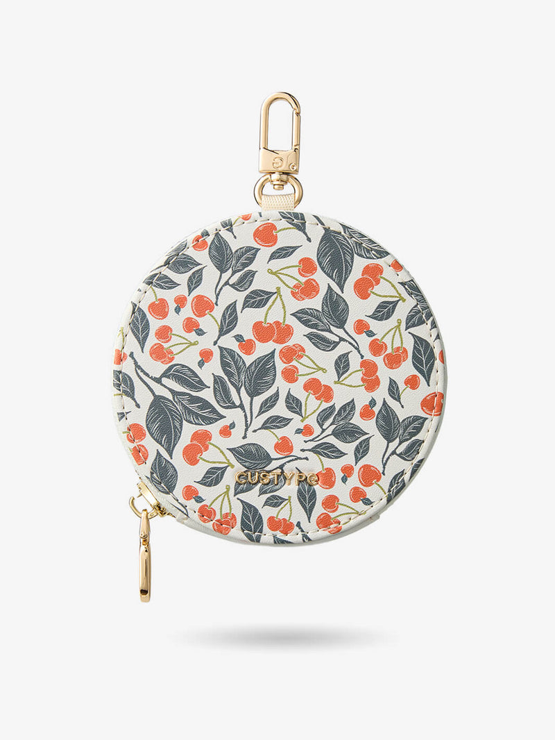 designer round leather coin pouch
