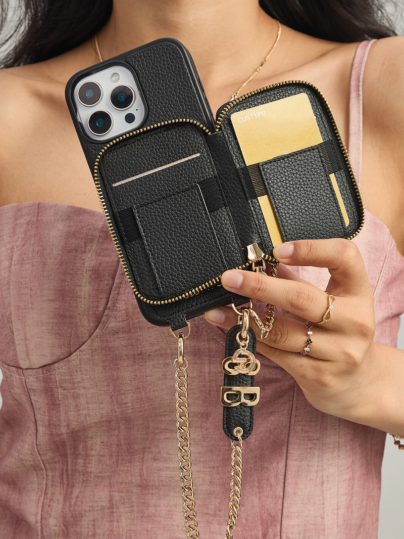 magsafe iphone case Black wristlet for phone

