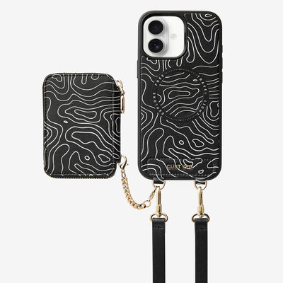 Print Style Trend- iPhone Strap Magsafe Compatible Case with Card Holder