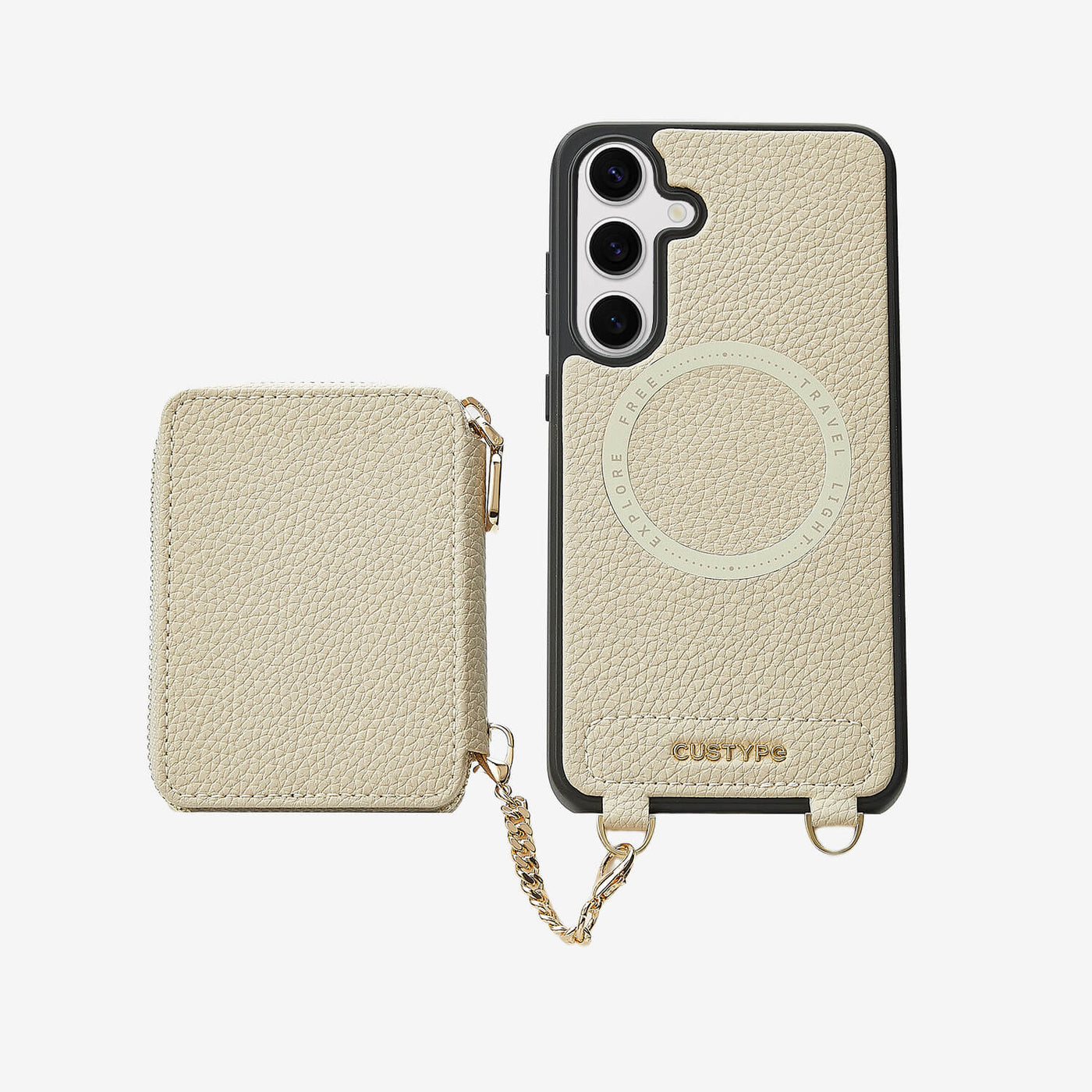 Unique Design Set- Samsung Galaxy Wireless Charging Phone Case With Detachable Wallet