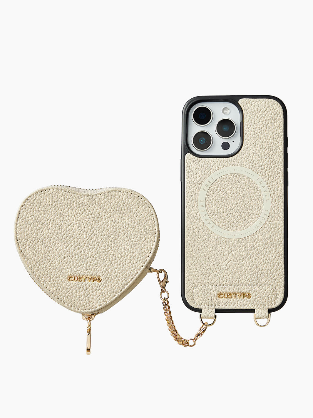 Heart Twist Chain- Crossbody Magsafe Compatible Phone Cases with Coin Purse