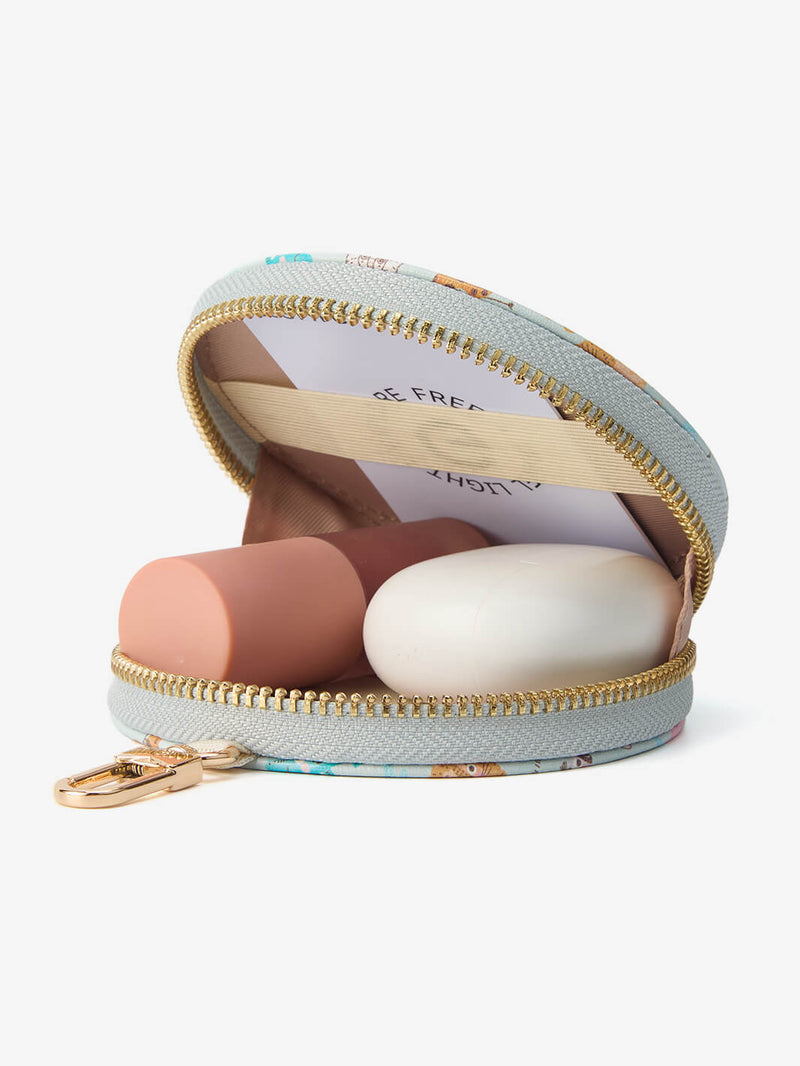 round pouch with zipper
