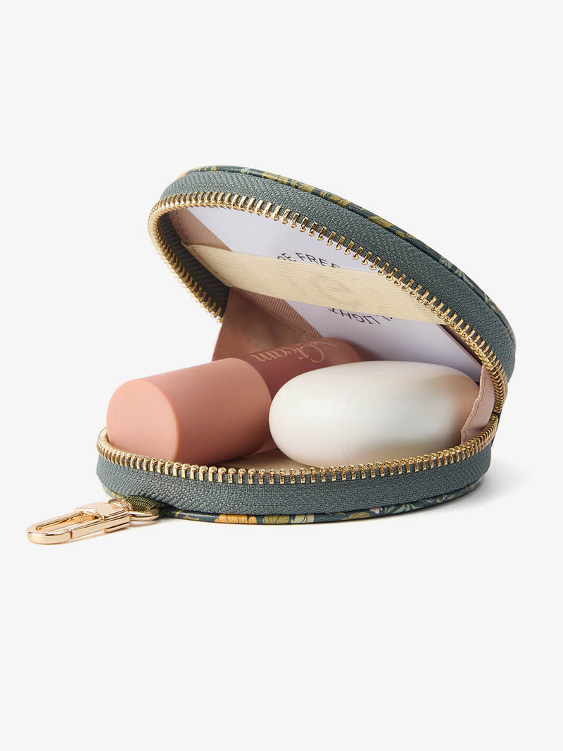 round leather pouch
