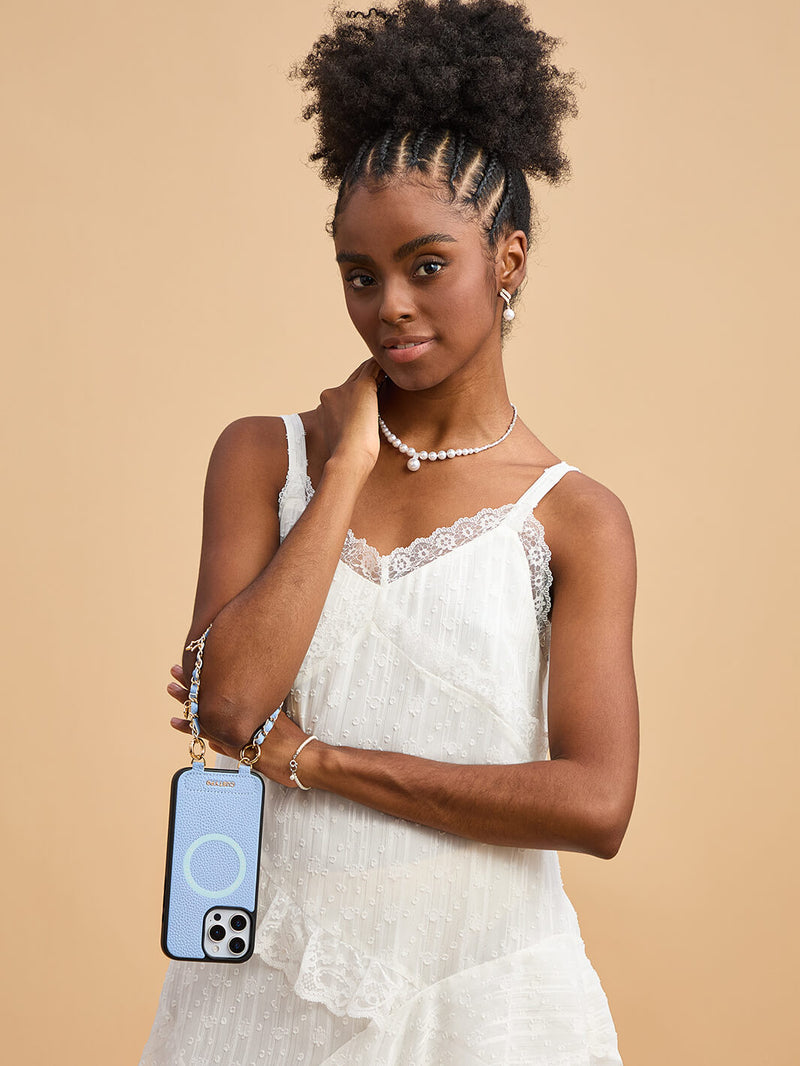 Minimal Style Kit- Magnetic Phone Case with Elegant Wristlet-Mobile Phone Cases-WRISTBAND & PHONE POUCH-Custype