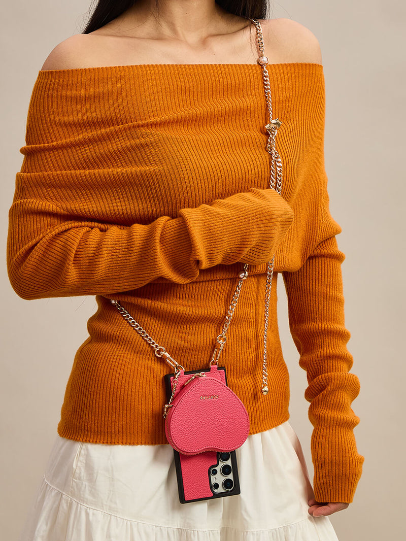 Heart Mate Kit- Samsung Galaxy Magnetic Wallet Case with Body Strap-Mobile Phone Cases-DETACHABLE WALLET & WIRELESS CHARGING-Green-Samsung S25 Ultra-Custype