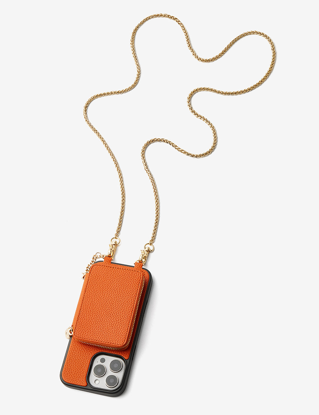 Slim Metal Chain- Removable Magnetic Phone Purse Case with Shoulder Strap-Mobile Phone Cases-DETACHABLE WALLET & PHONE POUCH-Blue-iPhone 16 Pro Max-Custype