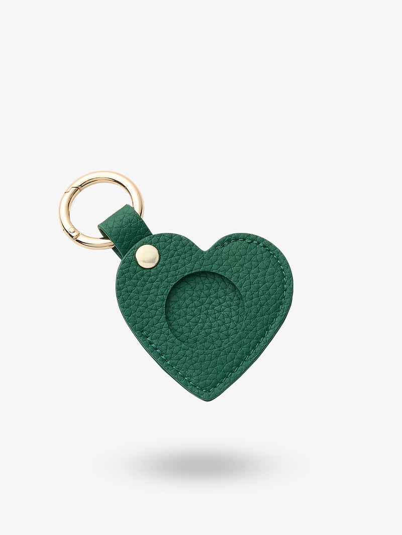 Heart AirTag Case-AirTag Case-Lychee Pattern Leather Mini Zip Pouch-Custype