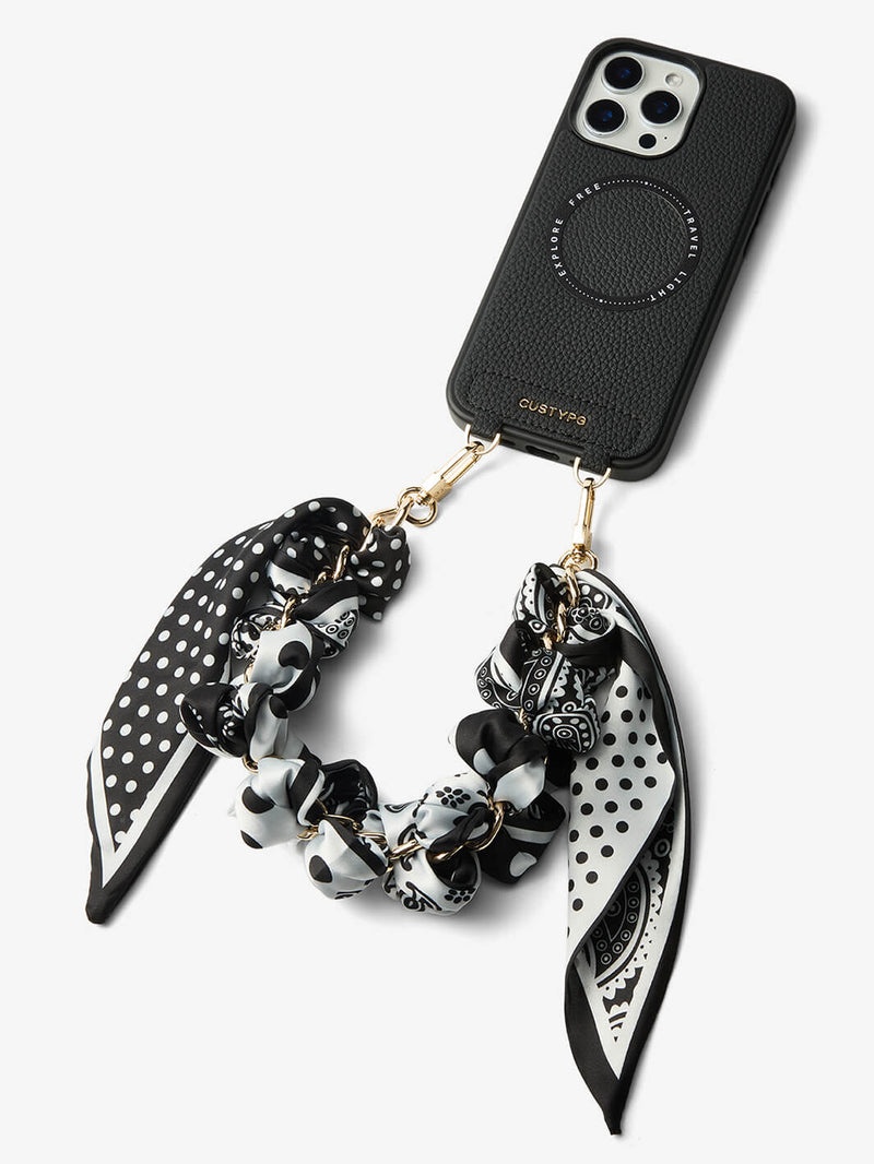 Minimal Style Kit- Silk Wristlet Phone Case for Wireless Charging-Mobile Phone Cases-WRISTBAND & PHONE POUCH-Blue-iPhone 16 Pro Max-Custype