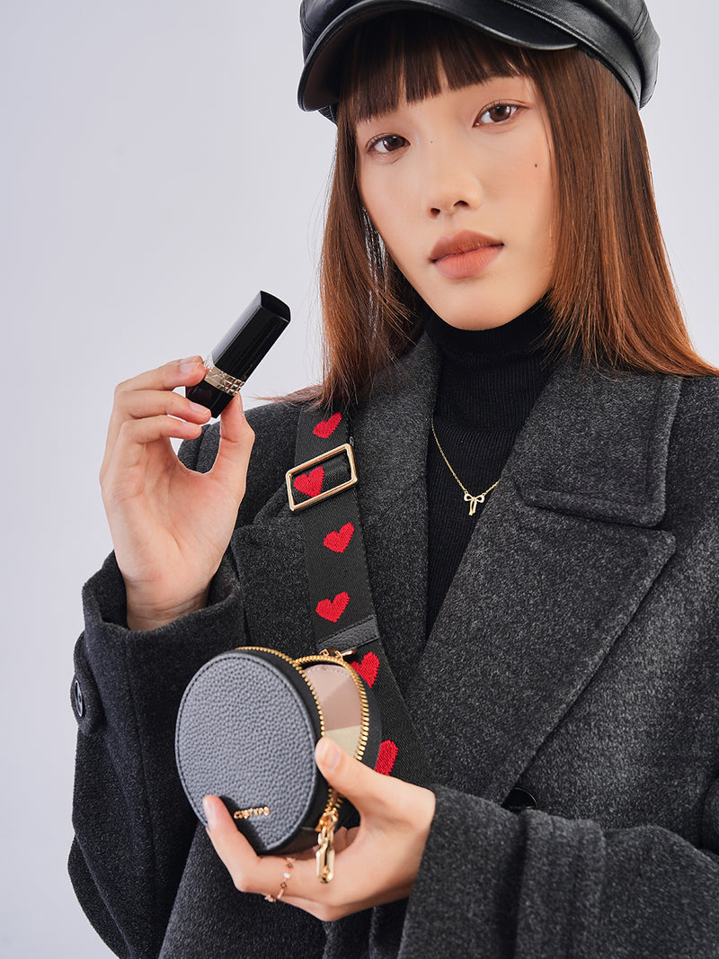 Vivid Kit- Webbing Crossbody Phone Case Round Pouch Set-Mobile Phone Cases-Custype