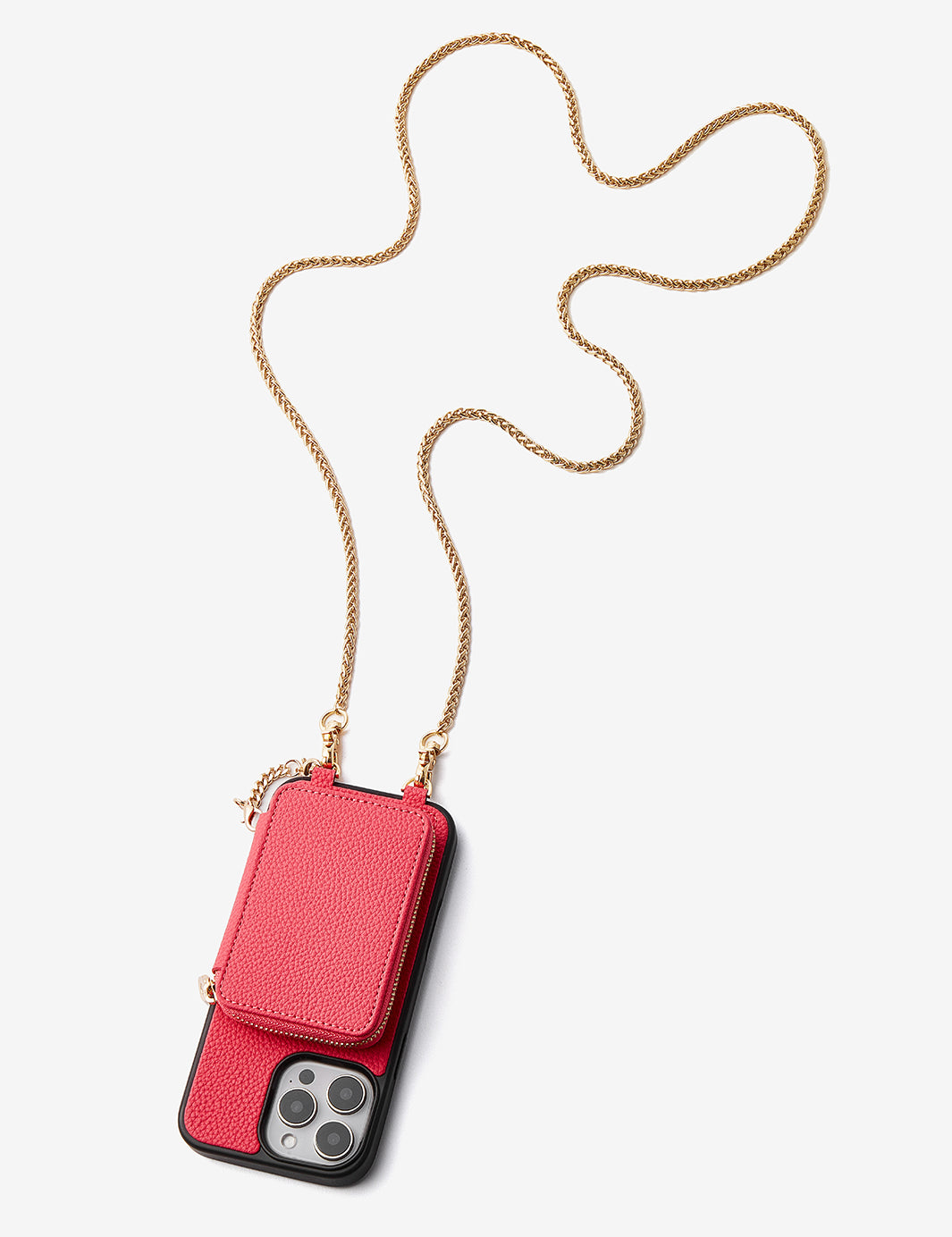 Slim Metal Chain- Removable Magnetic Phone Purse Case with Shoulder Strap-Mobile Phone Cases-DETACHABLE WALLET & PHONE POUCH-Blue-iPhone 16 Pro Max-Custype