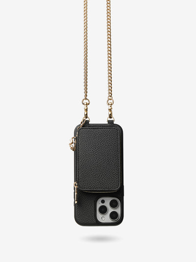 Trendy Chain Series- Magsafe Compatible Wallet Case with Strap for iPhone