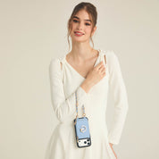 Allure Chain Series- Lanyard Magnetic Wallet Phone Case with Finger Holder