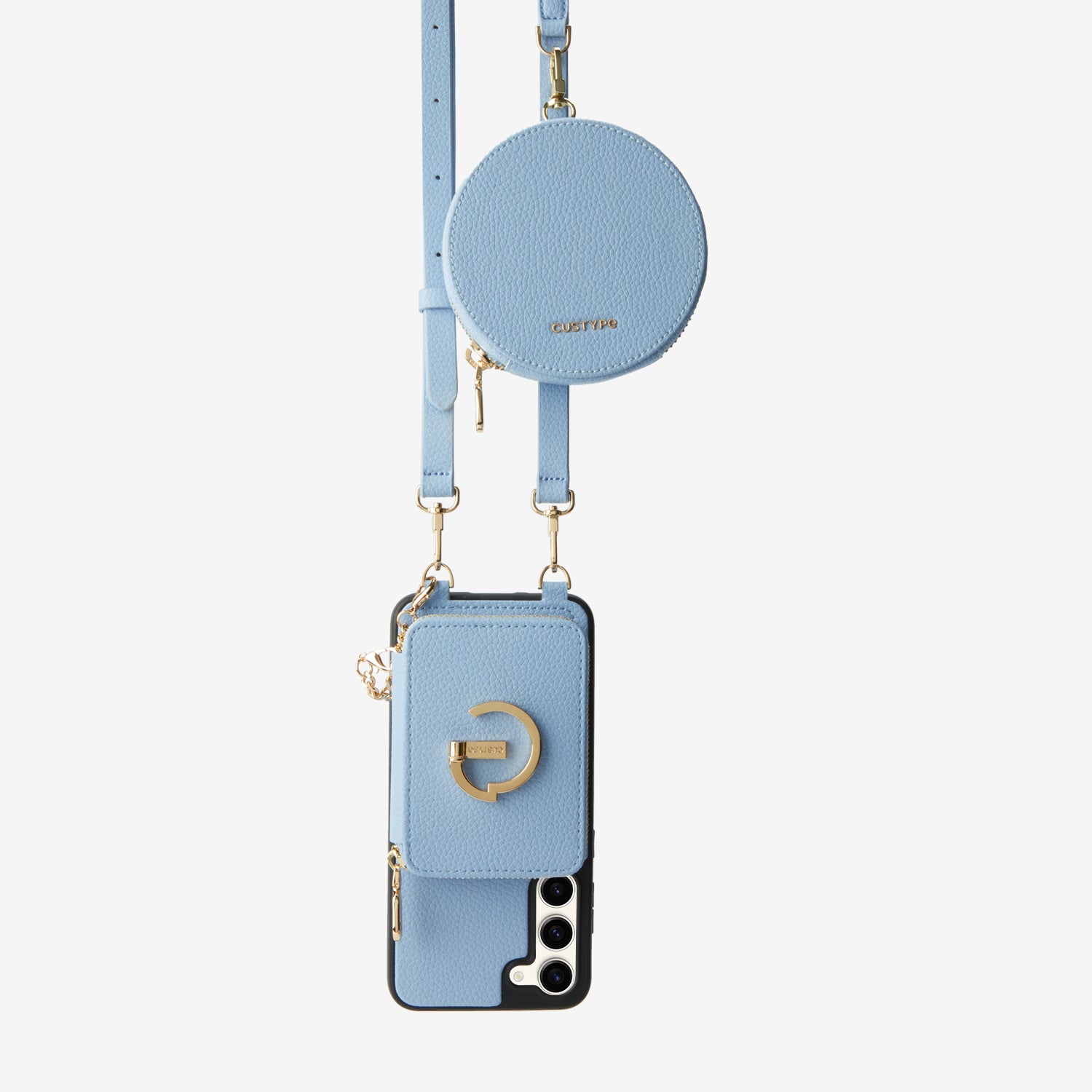 Original Design Set- Samsung Galaxy Magsafe Phone Case With Round Pouch Set-Mobile Phone Cases-DETACHABLE WALLET & ROUND POUCH-Blue-Samsung S25 Plus-Custype