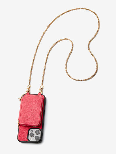 Slim Metal Chain- Removable Magnetic Phone Purse Case with Shoulder Strap