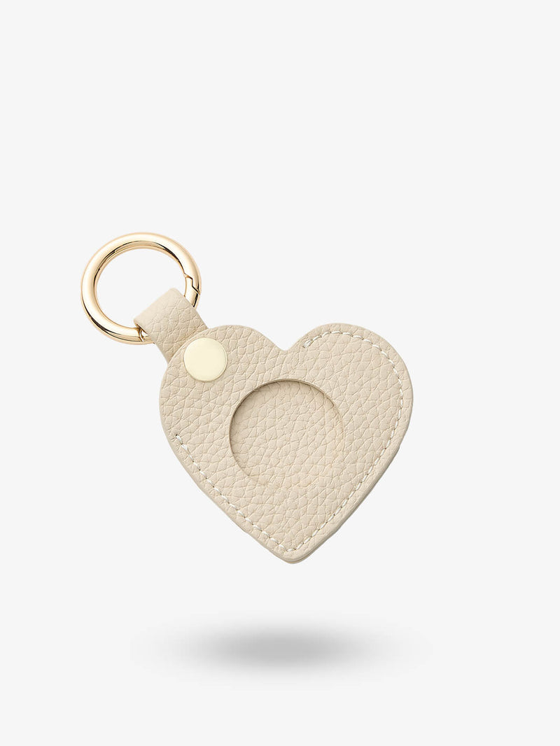 Heart AirTag Case-AirTag Case-Lychee Pattern Leather Mini Zip Pouch-Custype