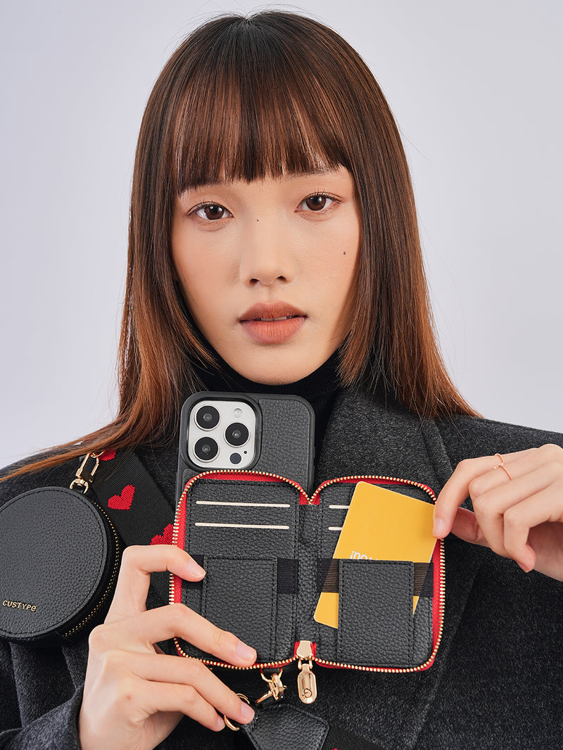 Vivid Kit- Webbing Crossbody Phone Case Round Pouch Set-Mobile Phone Cases-Custype