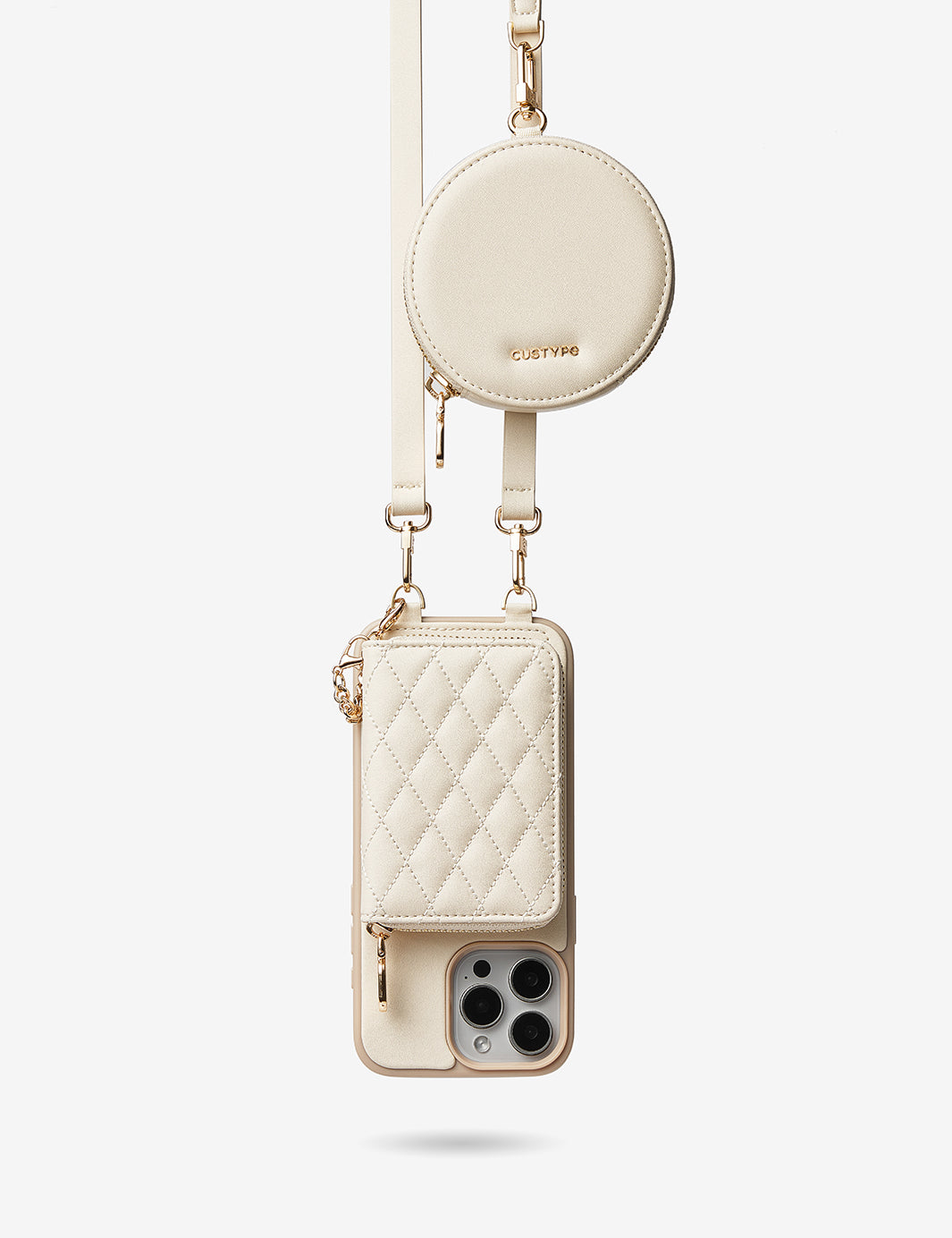 Embroidery Craft Set- Detachable Wireless Charging Crossbody Wallet Phone Case Round Pouch Set-Mobile Phone Cases-DETACHABLE WALLET & ROUND POUCH-Custype