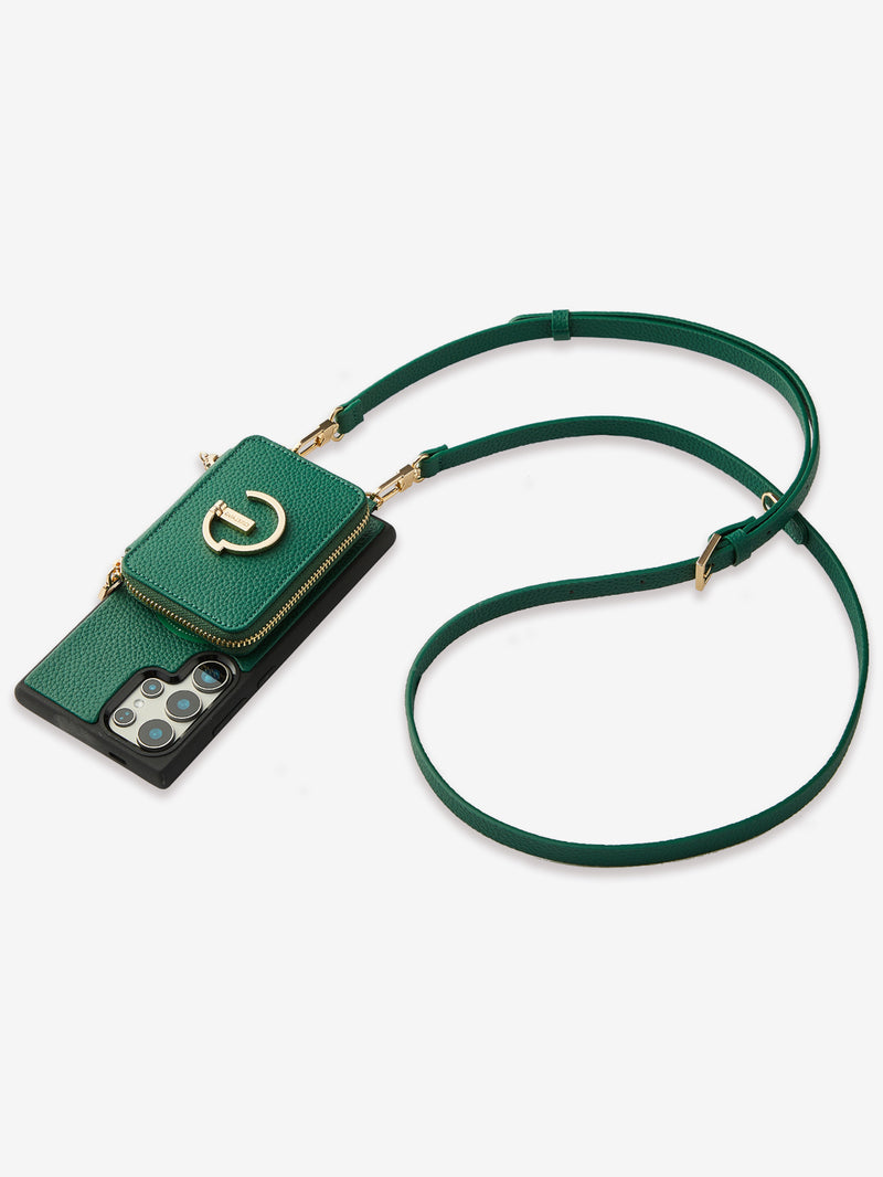 Original Design Set- Samsung Galaxy MagSafe Compatible Wallet Phone Case With Shoulder Strap Set-Mobile Phone Cases-DETACHABLE WALLET & PHONE POUCH-Orange-Samsung S25 Ultra-Custype