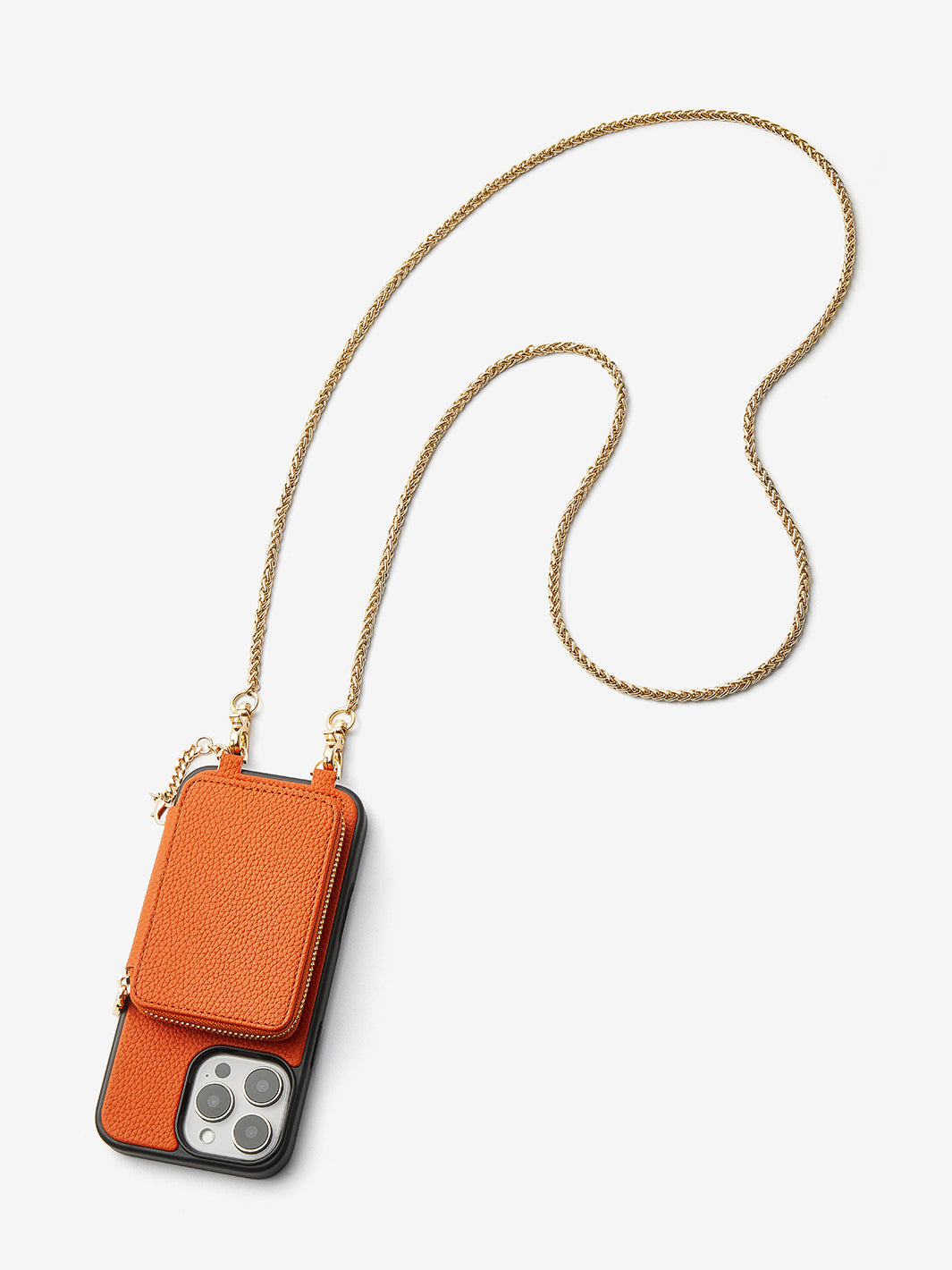 Slim Metal Chain- Removable Magnetic Phone Purse Case with Shoulder Strap