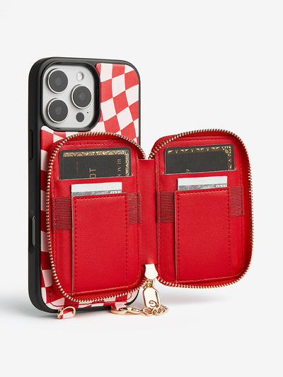 Print Style Trend- Luxury Lanyard Phone Case with Magsafe Wallet & Circle Pouch