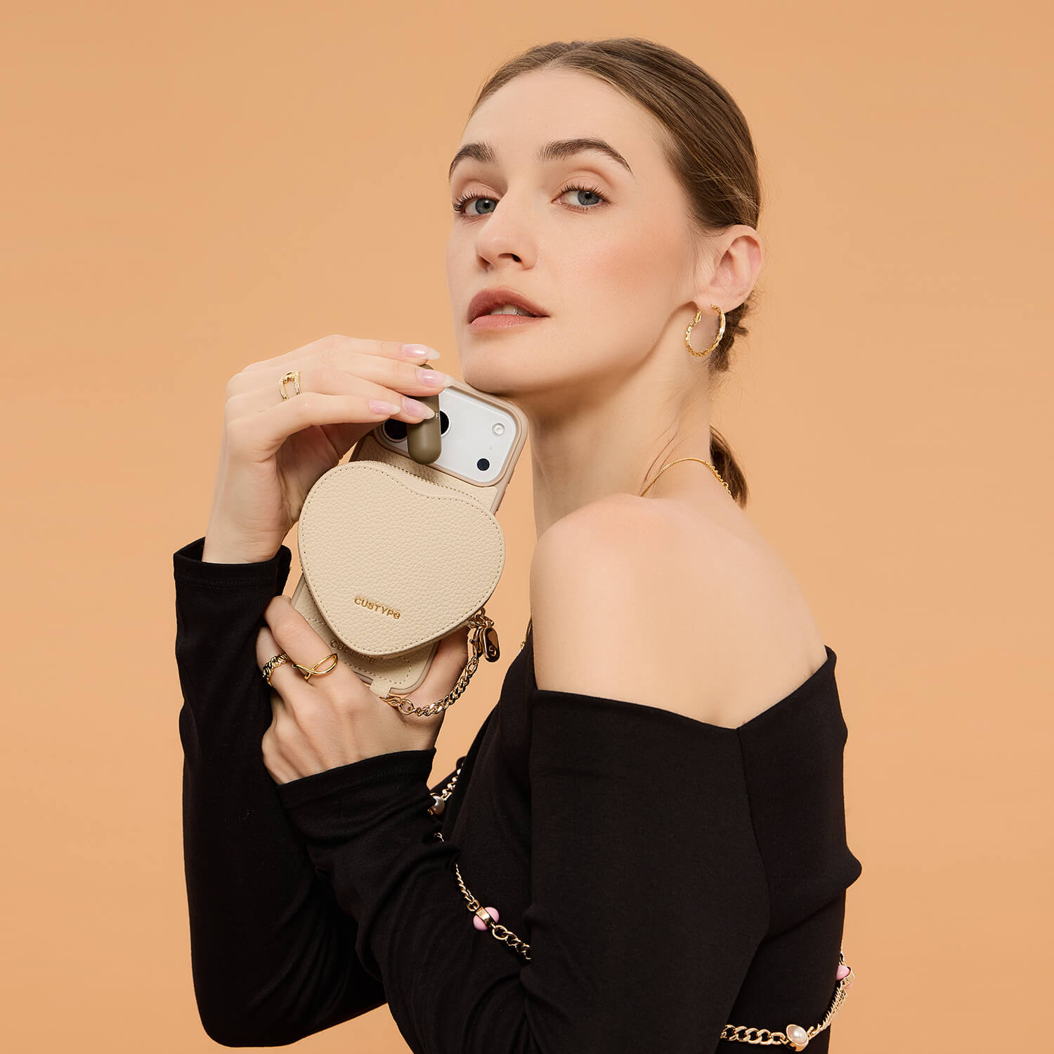 Heart Mate Kit- Lanyard Strap for iPhone Case with Magnetic Wallet-Mobile Phone Cases-DETACHABLE WALLET & WIRELESS CHARGING