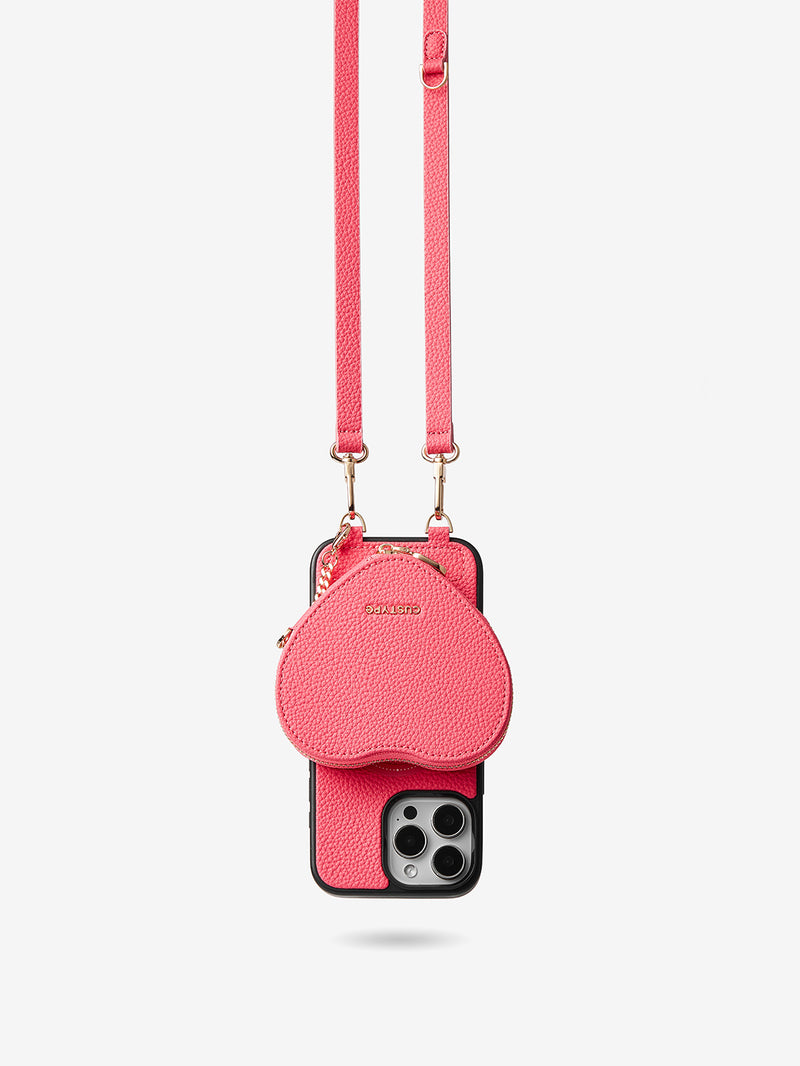 vacation phone case zipper heart pouch iPhone 16 Pro Max
