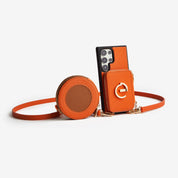 Original Design Set- Samsung Galaxy Wireless Charging Phone Case Round Pouch Set-Mobile Phone Cases-DETACHABLE WALLET & ROUND POUCH-Custype