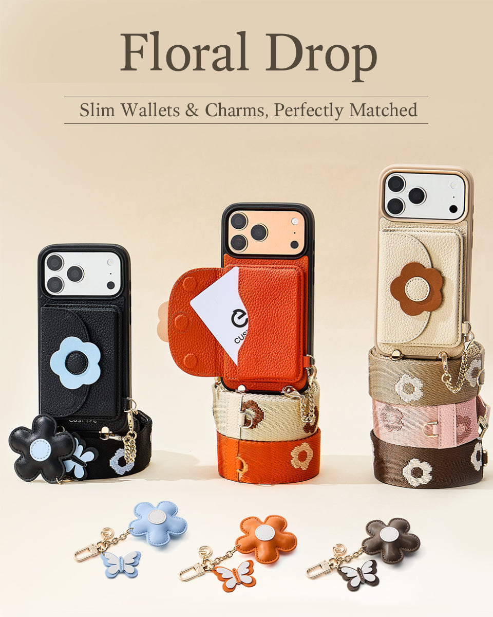 Custype Crossbody Phone Case for iPhone & Samsung with wallet & strap