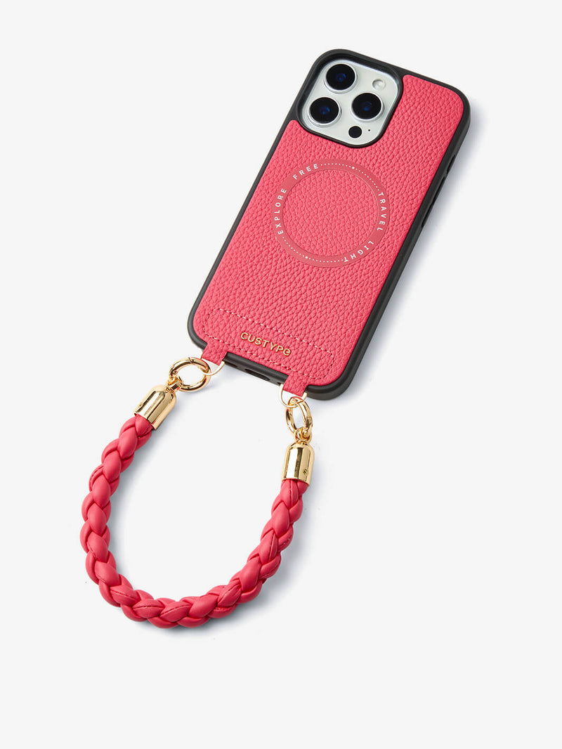 Minimal Style Kit- MagSafe Compatible Case with Rope Wrist Strap-Mobile Phone Cases-WRISTBAND & PHONE POUCH-Beige-iPhone 16 Pro Max-Custype