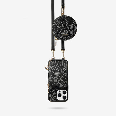 Print Style Trend- Luxury Lanyard Phone Case with Magsafe Wallet & Circle Pouch