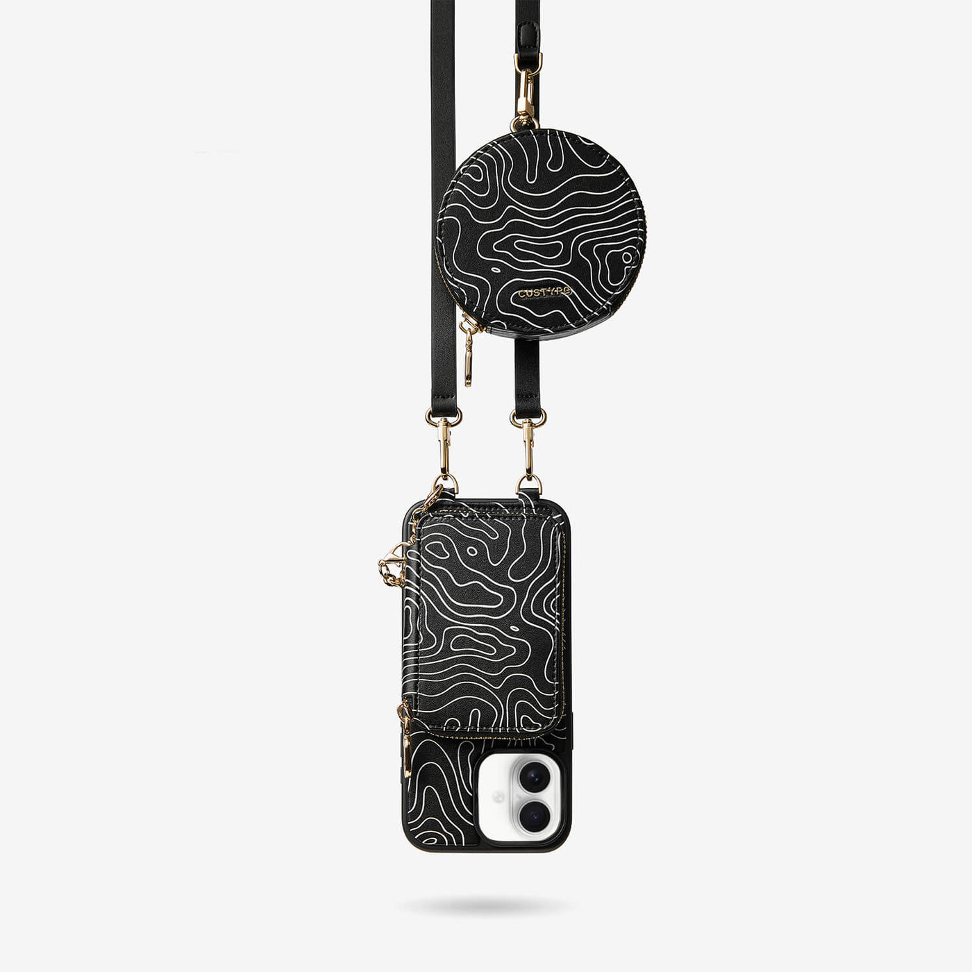 Print Style Trend- Luxury Lanyard Phone Case with Magsafe Wallet & Circle Pouch