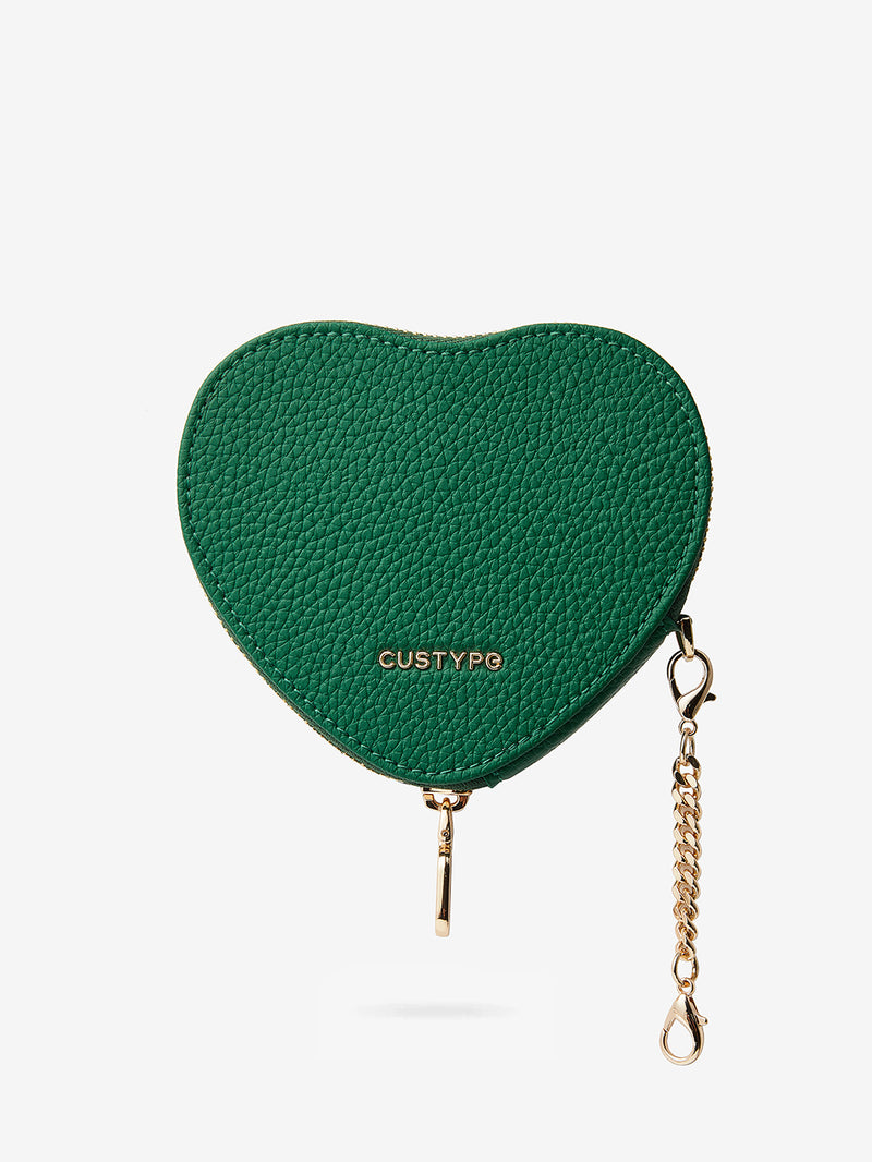 heart pouch green