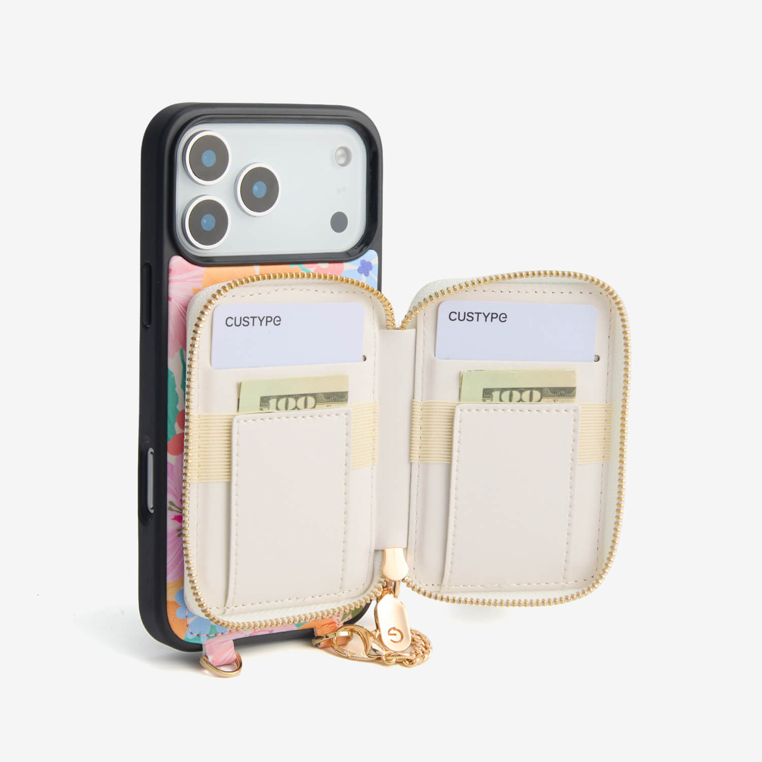 Aralma- Garden Theme Wallet Case with Strap & Pouch for iPhone