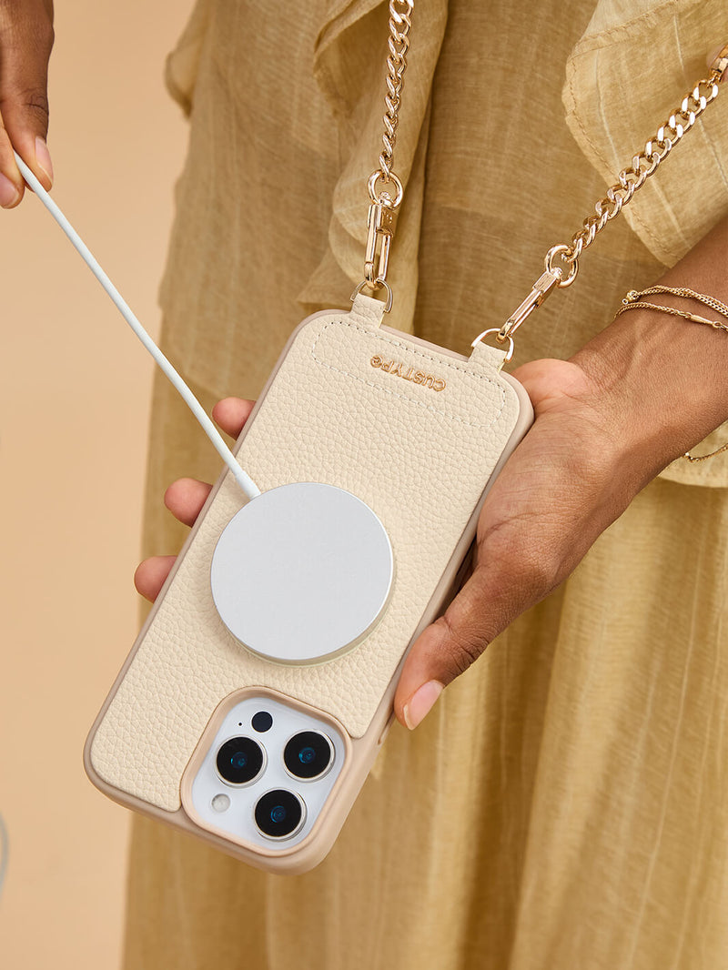 Sleek Design Kit- Magnetic Phone Case with Pearl Chain-Mobile Phone Cases-DETACHABLE WALLET & ROUND POUCH-Custype