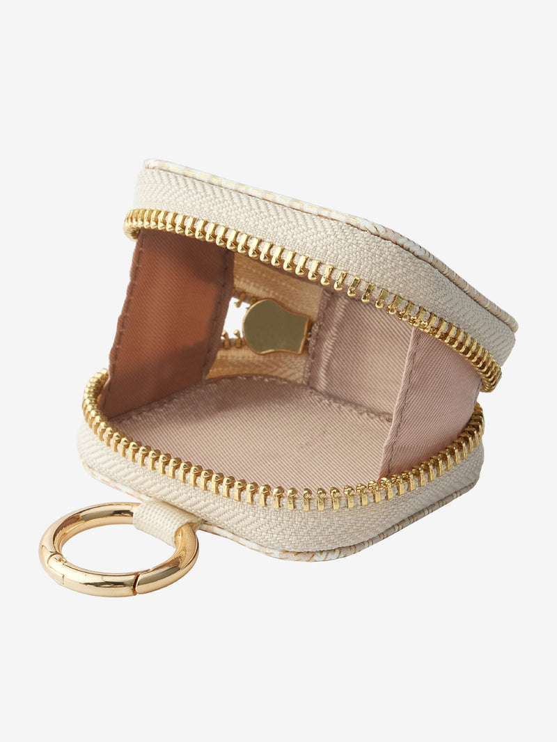 AirPods Pouch-AirPods case-Lychee Pattern Leather Mini Zip Pouch-Custype