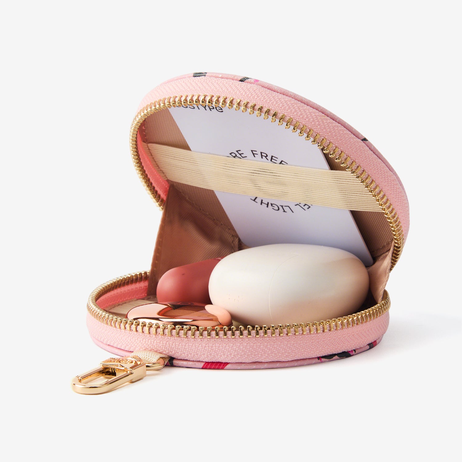 round leather coin pouch