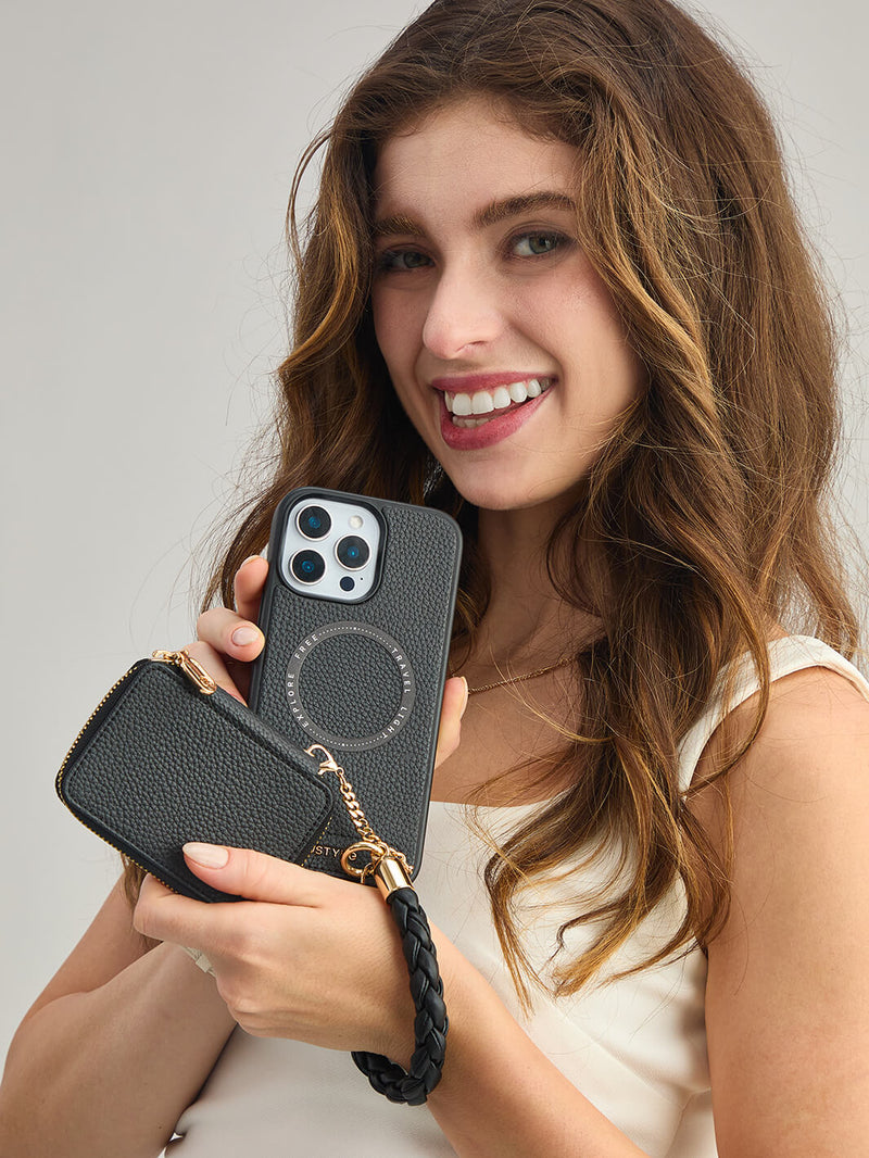 Black travel phone case best iphone case with wallet