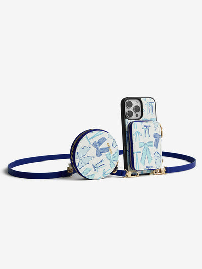 Print Style Trend- Luxury Lanyard Phone Case with Magsafe Wallet & Circle Pouch