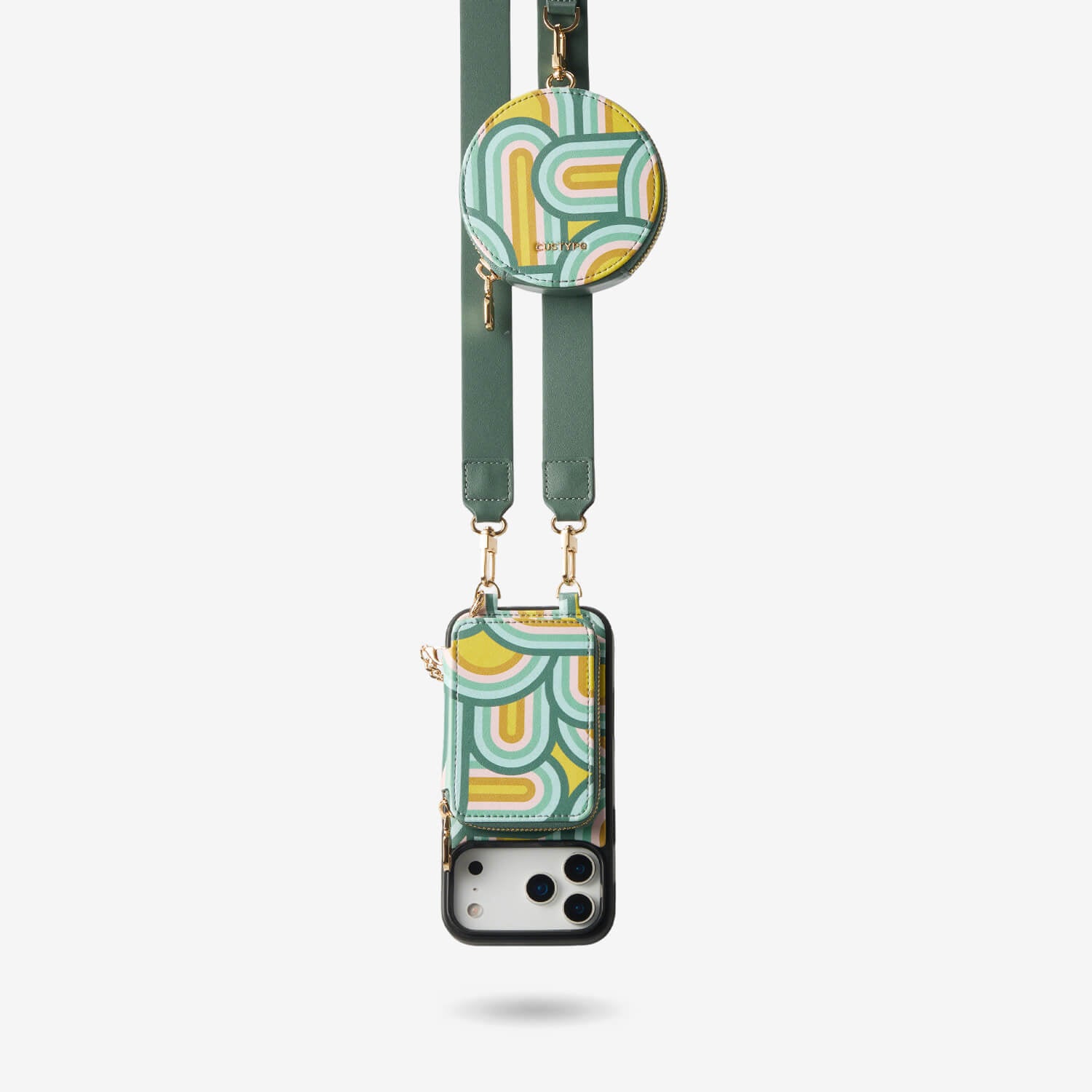 Custypeオリジナルクロスボディスマホケースセット（リストストラップ