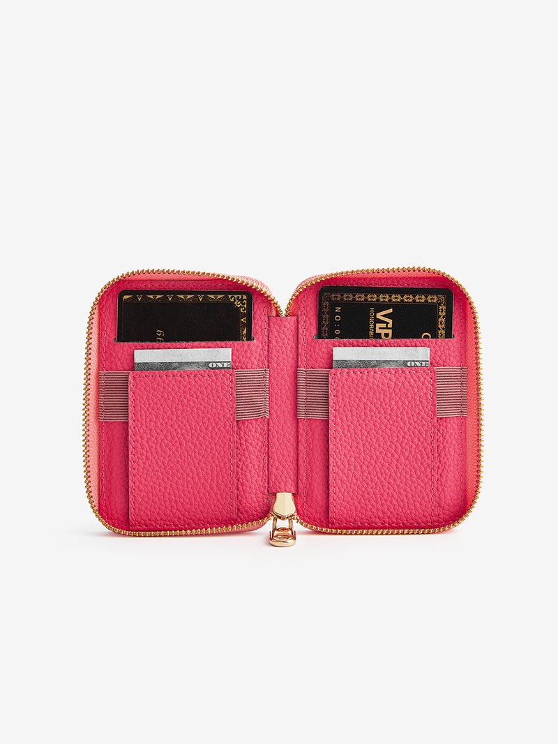 phone case with magnetic wallet Pink