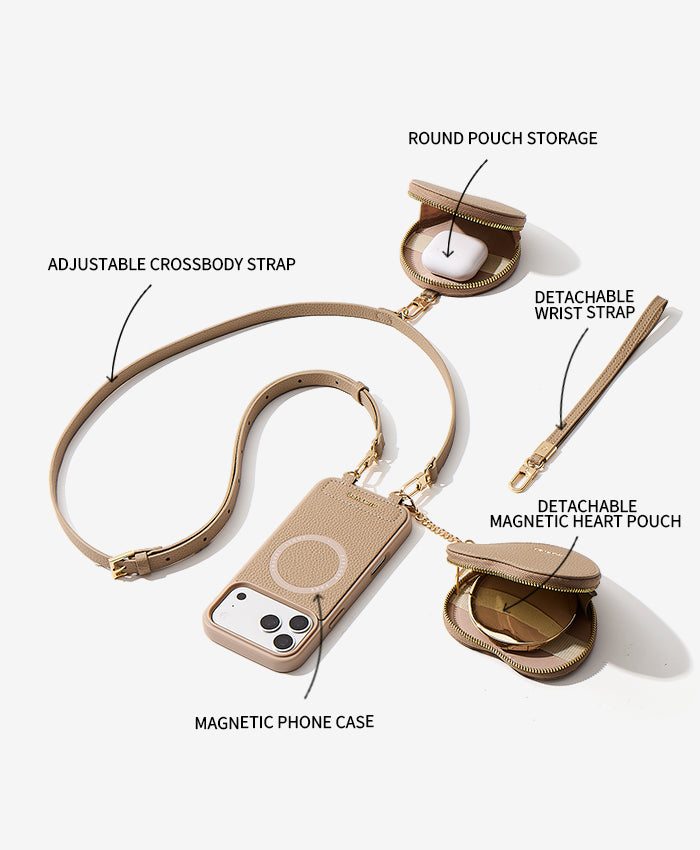 Heart Design Kit with Round Pouch Features