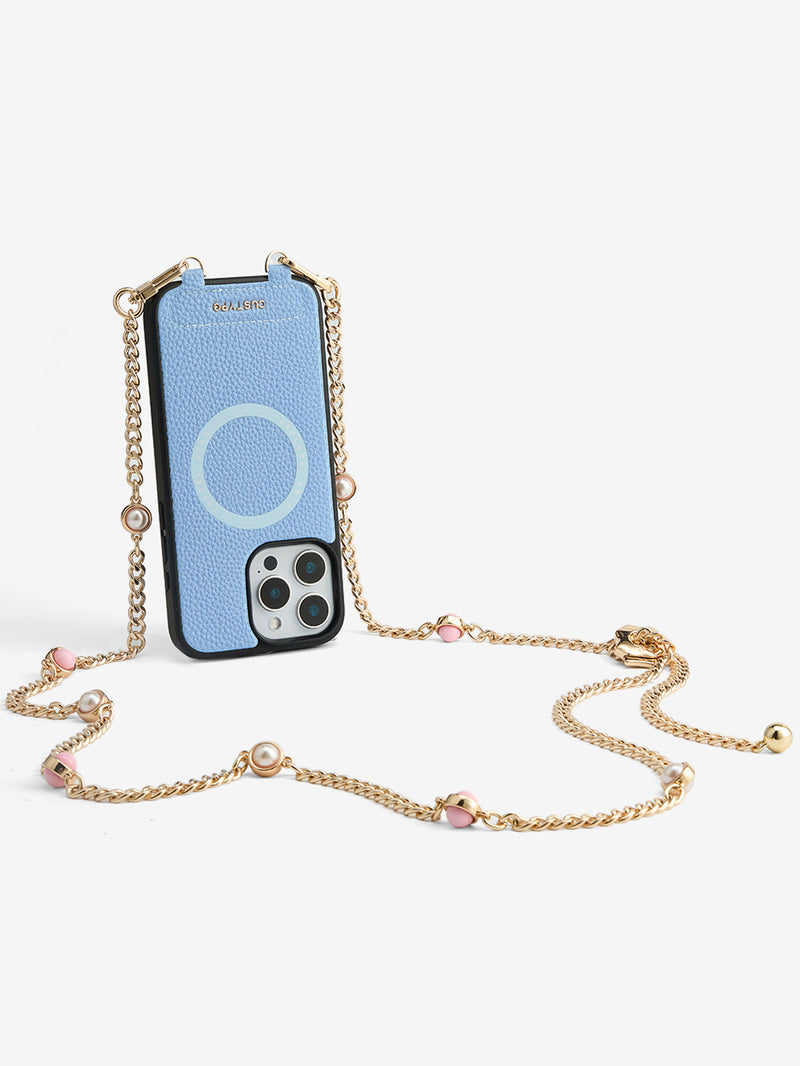 Sleek Design Kit- Magnetic Phone Case with Pearl Chain-Mobile Phone Cases-DETACHABLE WALLET & ROUND POUCH-Custype