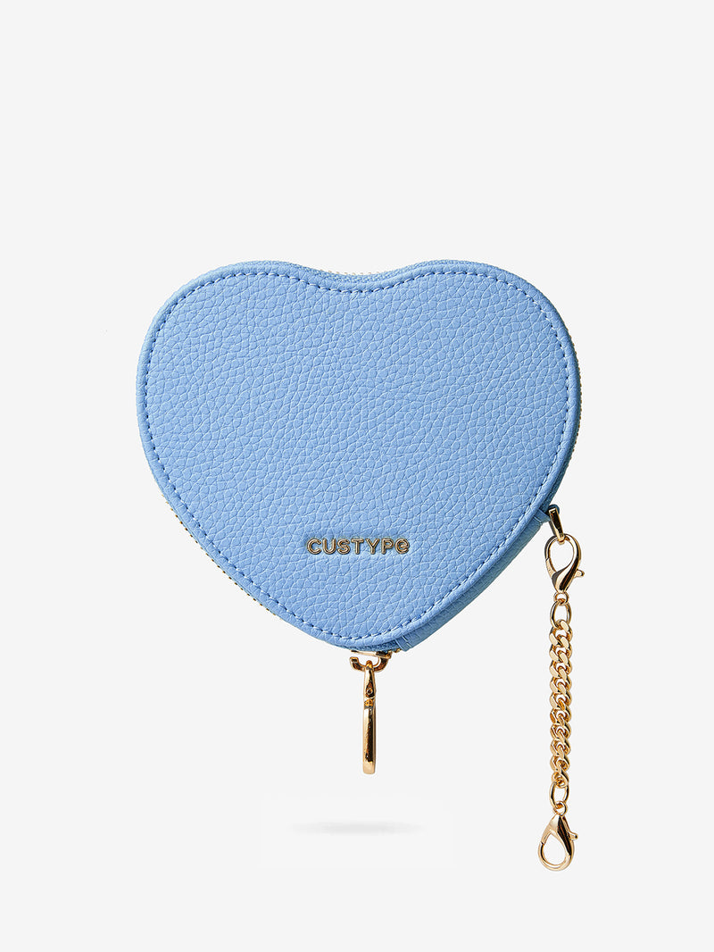 heart pouch phone accessories blue
