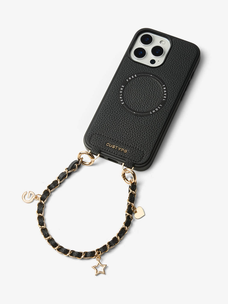 Minimal Style Kit- Magnetic Phone Case with Elegant Wristlet-Mobile Phone Cases-WRISTBAND & PHONE POUCH-Custype