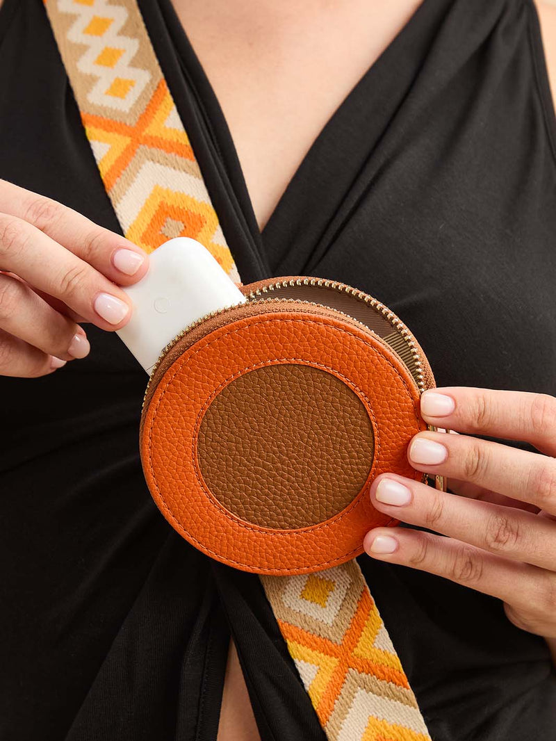 round pouch cross body phone case

