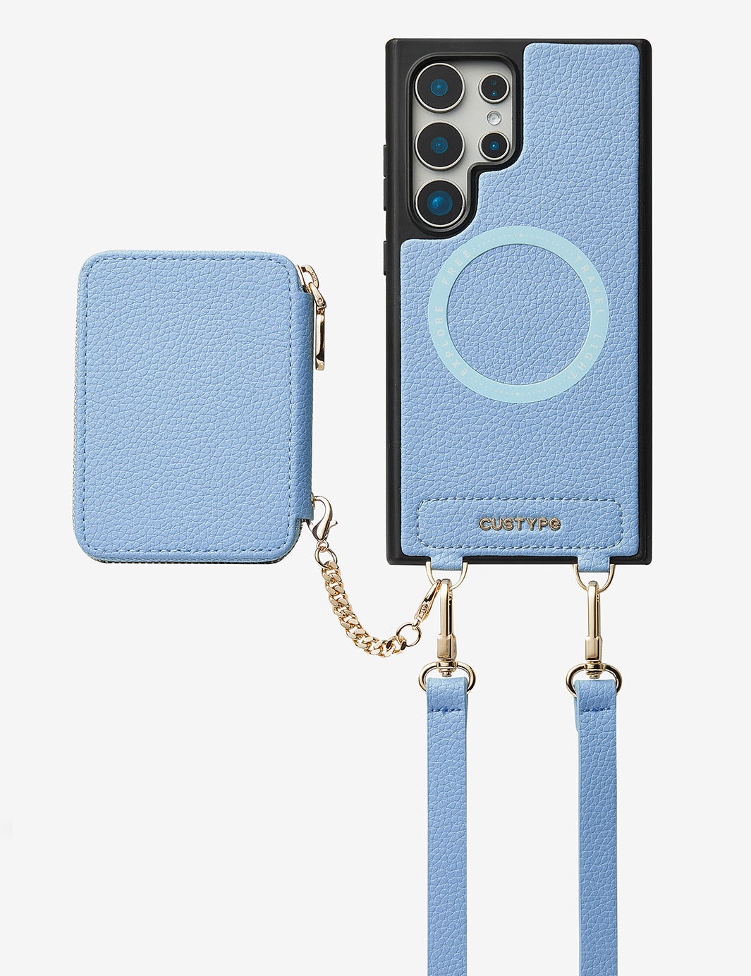 Unique Design Set- Samsung Galaxy Detachable Wireless Charging Phone Case AirPods Pouch Set-Mobile Phone Cases-DETACHABLE WALLET & PHONE POUCH-Custype