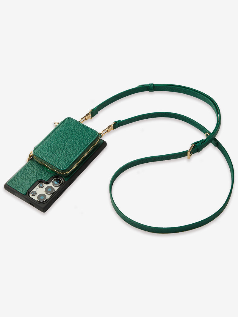 Unique Design Set- Samsung Galaxy Detachable Wireless Charging Crossbody Wallet Phone Case Set-Mobile Phone Cases-DETACHABLE WALLET & PHONE POUCH-Beige-Samsung S25 Ultra-Custype